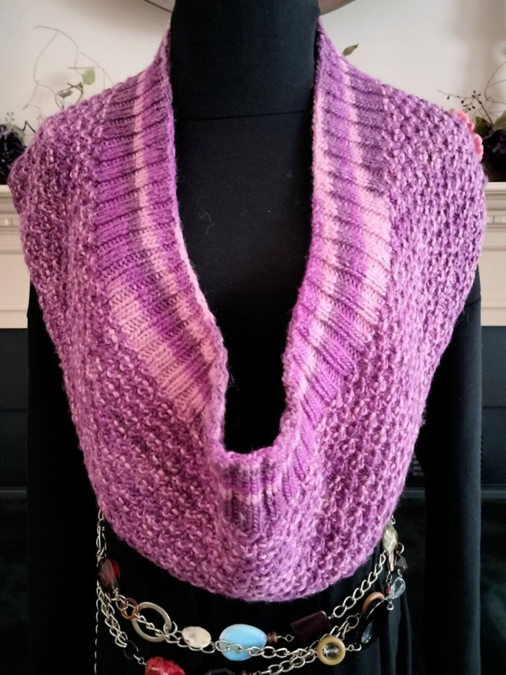 Luxury Alpaca Merino Silk Hill & Dale Infinity Neck Cowl Scarf Pink Champagne